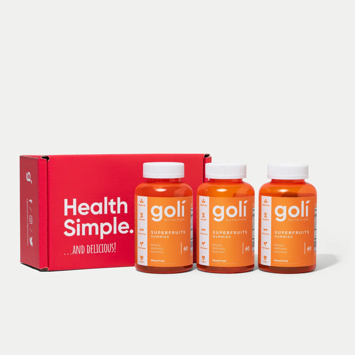 3 Bottles of Superfruits Gummies, Loyalty Bonus