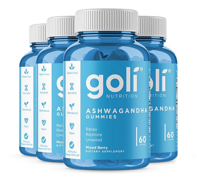 4 Bottles of Ashwagandha Gummies, Loyalty Bonus