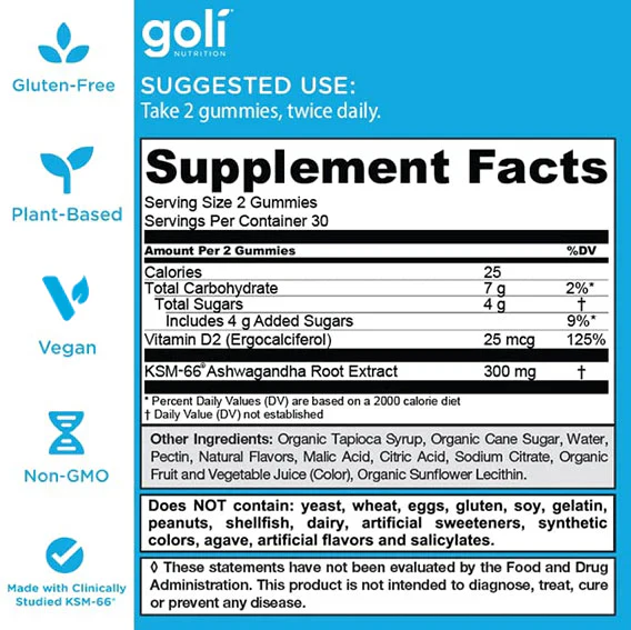1 Pack Goli® Ashwagandha Gummies + FREE Sleep Gummies - Image 3