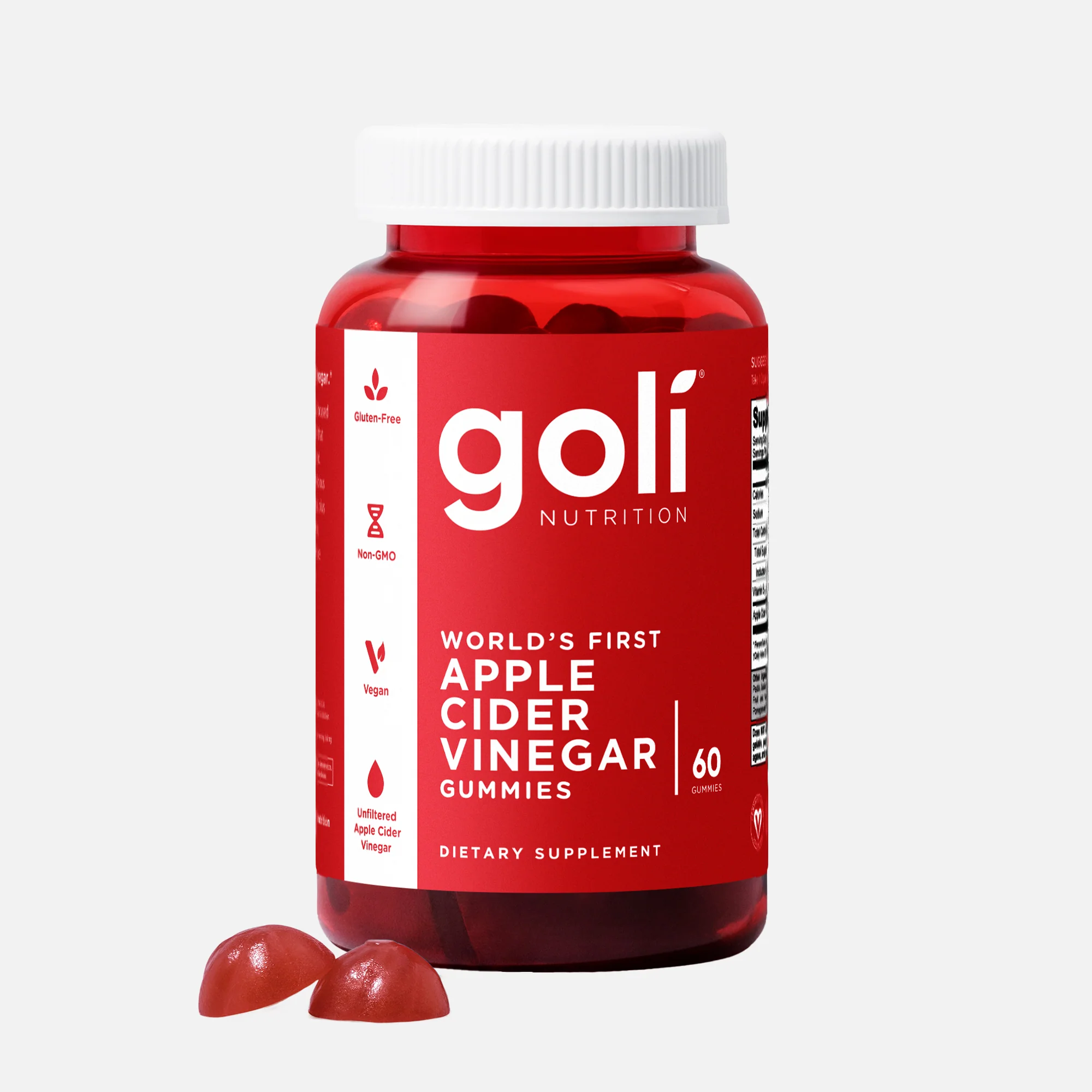 Goli Nutrition Apple Cider Vinegar Gummies  |  Unit = Case of 24 (TF)