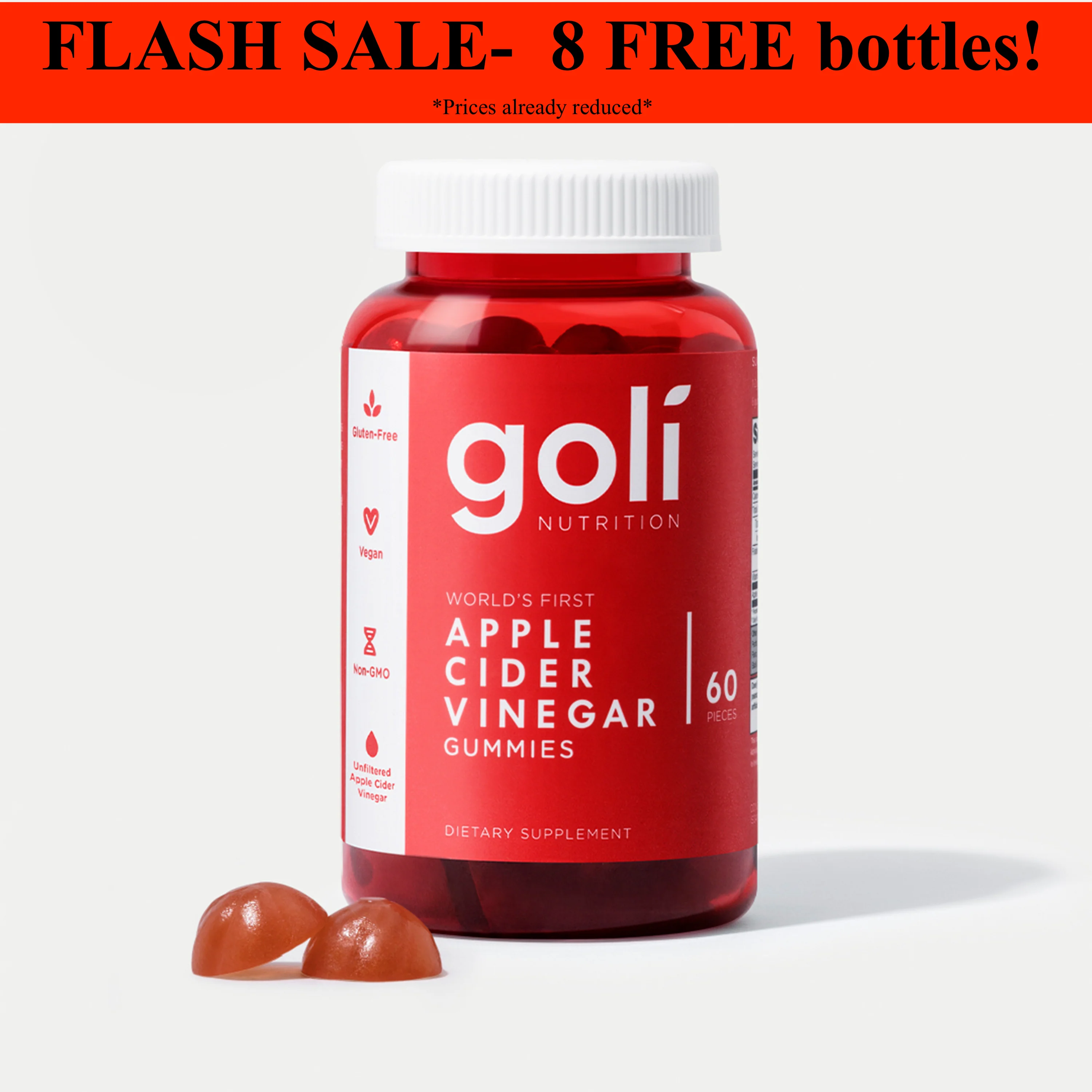 Goli Nutrition Apple Cider Vinegar Gummies  |  Unit = Case of 48 (TF) - Image 3