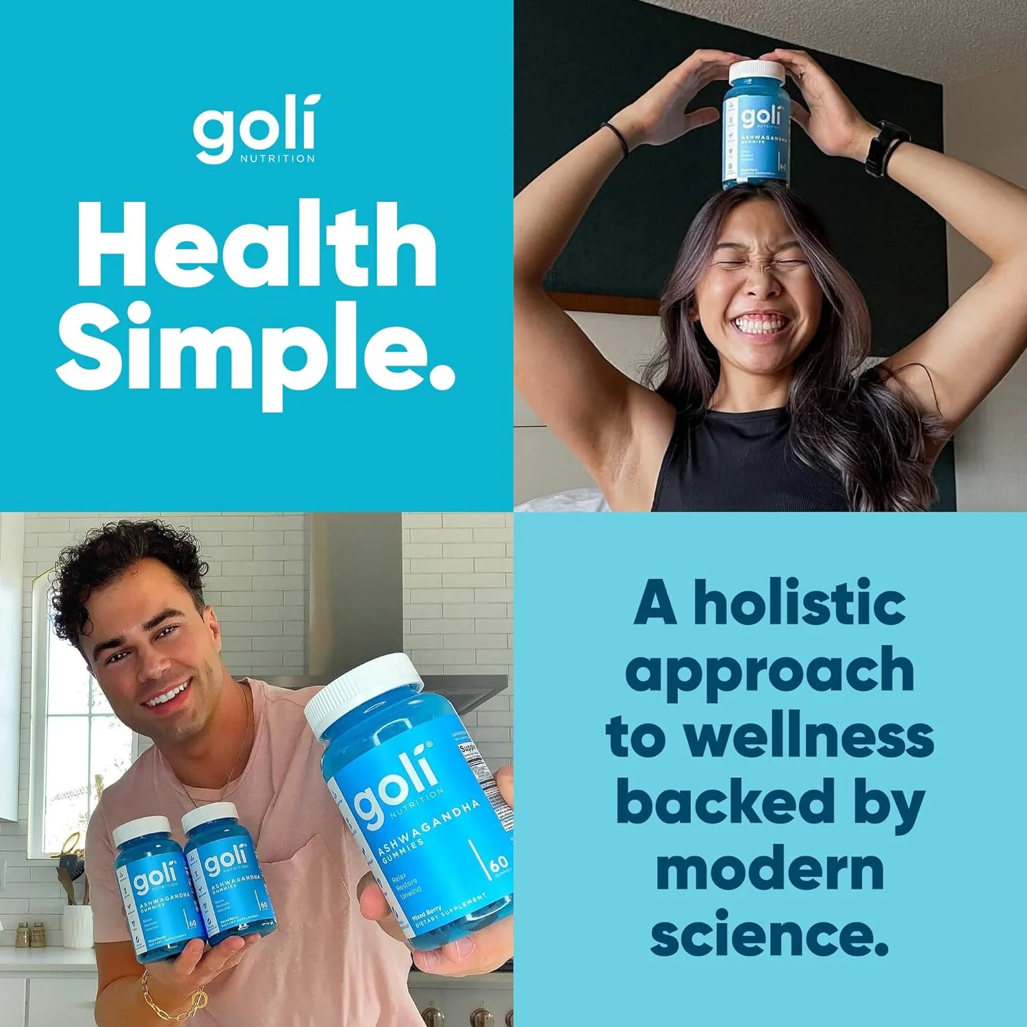Goli Ashwagandha & Vitamin D Gummy - Mixed Berry, KSM-66, Vegan, Plant Based, Non-GMO, Gluten-Free & Gelatin Free. America's #1 Ashwagandha Brand - Image 6