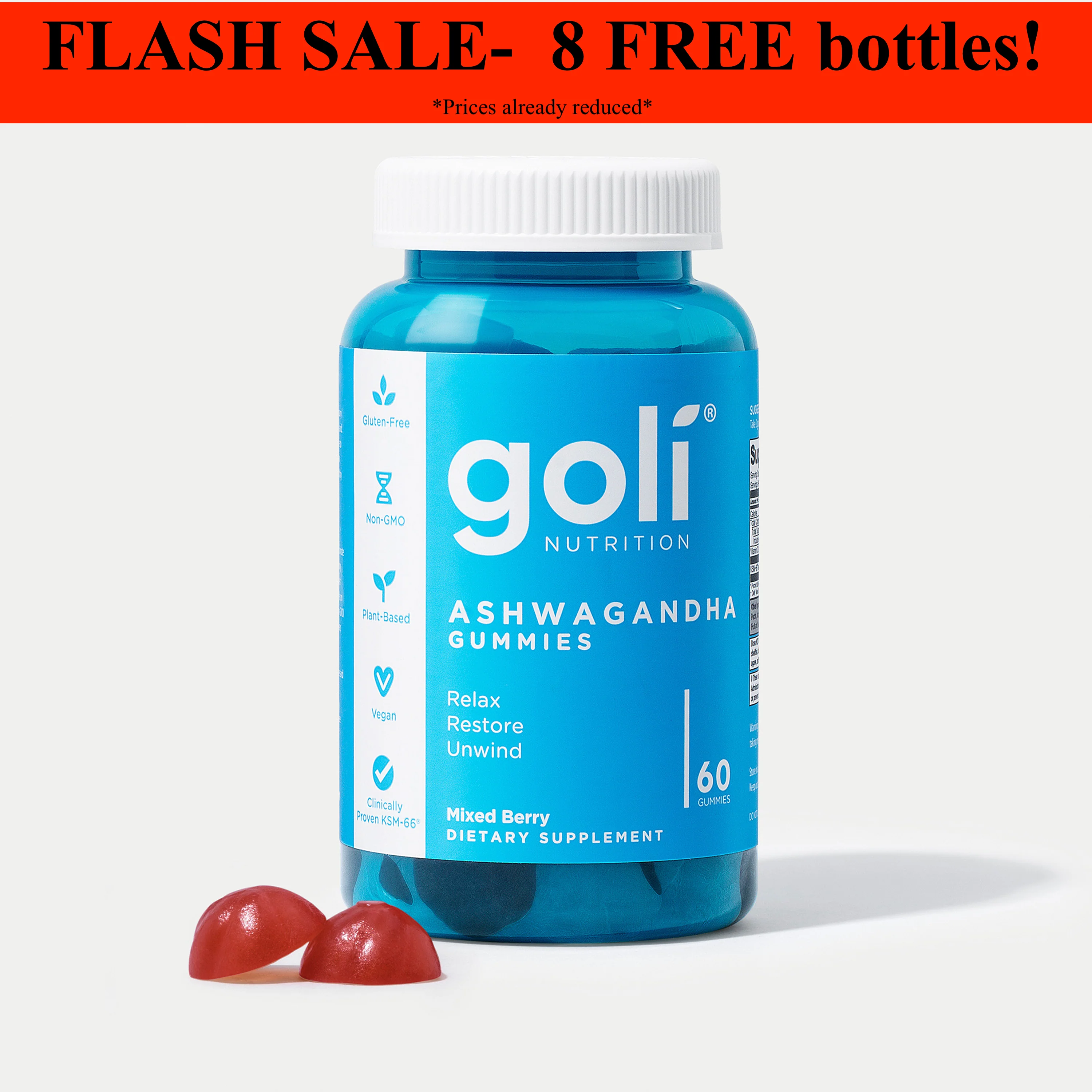 Goli Nutrition Ashwagandha Gummies  |  Unit = Case of 48 - Image 3