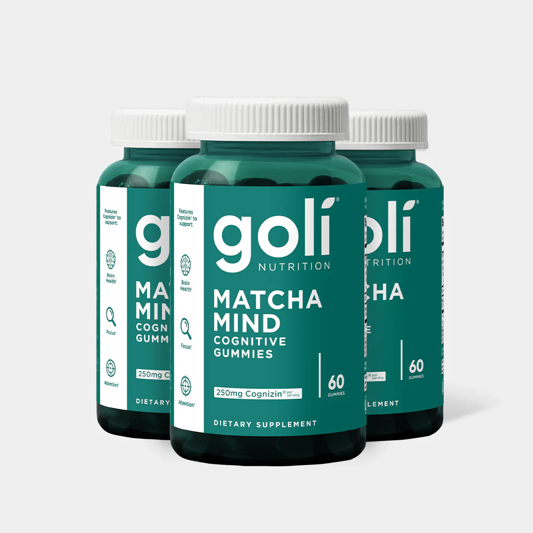 Goli Matcha Mind Gummies - Green Tea Leaves Powder with Cognizin for Focus, Attention and Brain Health, Vegan, Non-GMO, Gluten-Free & Gelatin Free - Image 7