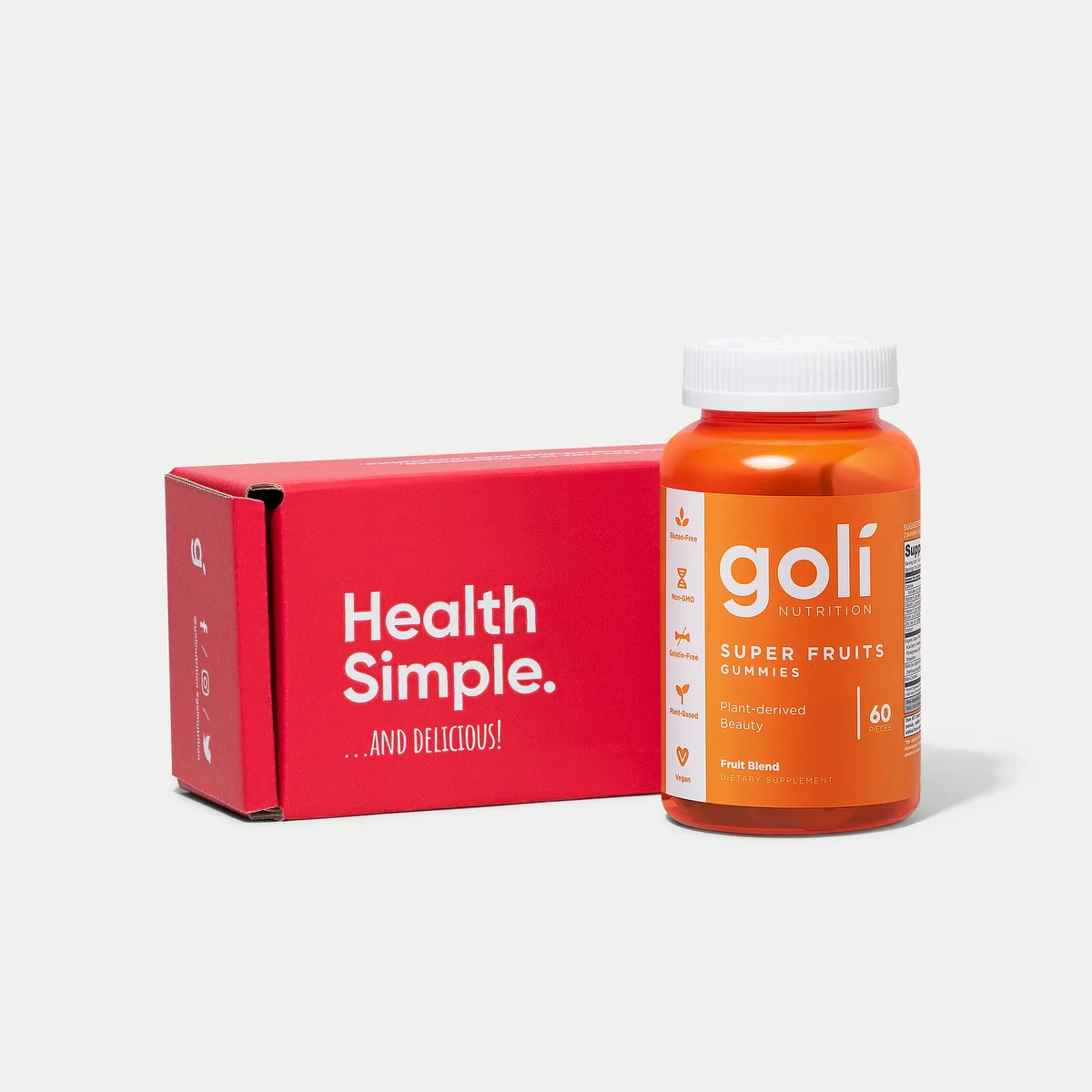 Goli SuperFruits Beauty Gummy Vitamin - Collagen, Mixed Fruit, Vegan, Plant-Based, Non-GMO, Gluten-Free & Gelatin Free - Image 2