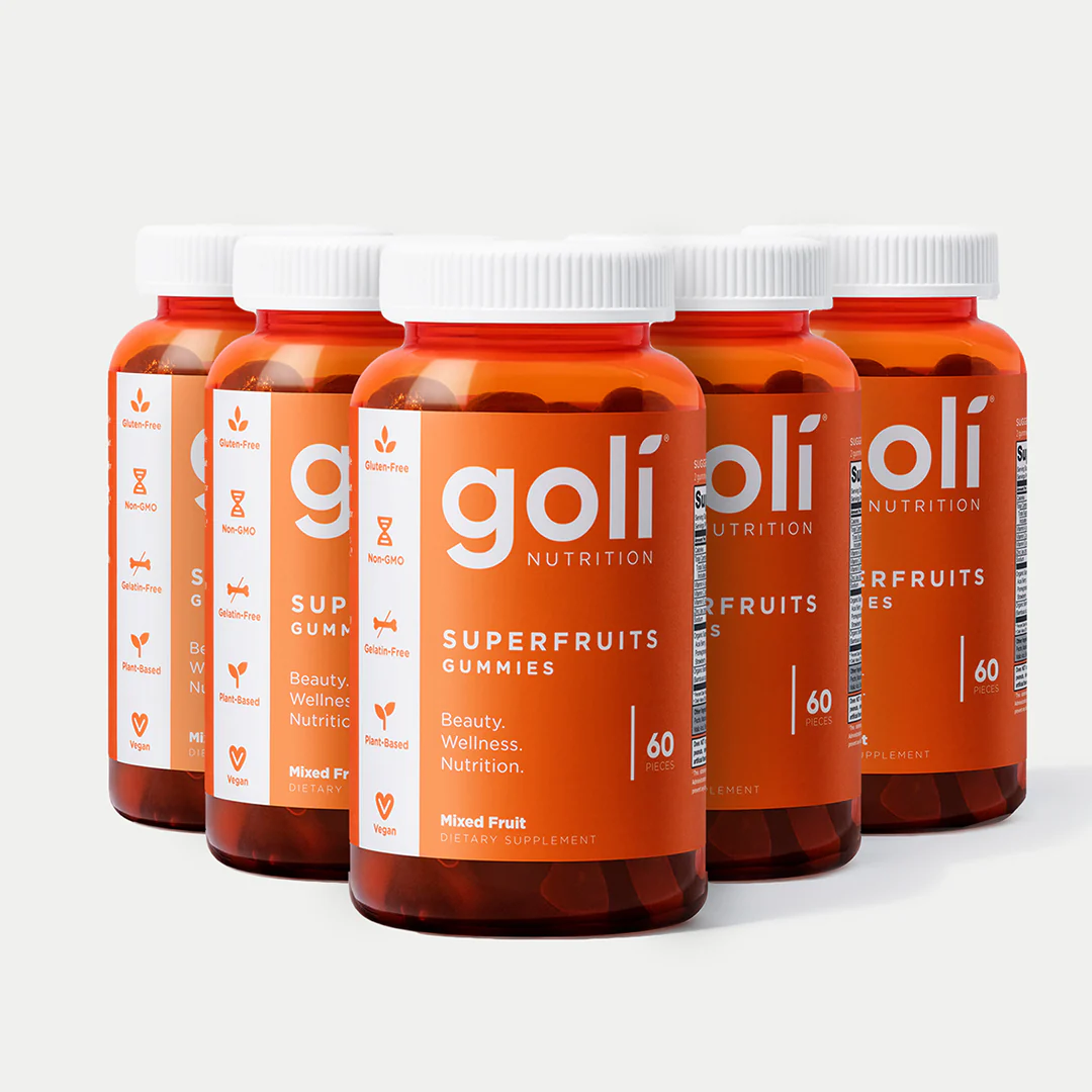 Goli SuperFruits Beauty Gummy Vitamin - Collagen, Mixed Fruit, Vegan, Plant-Based, Non-GMO, Gluten-Free & Gelatin Free - Image 9