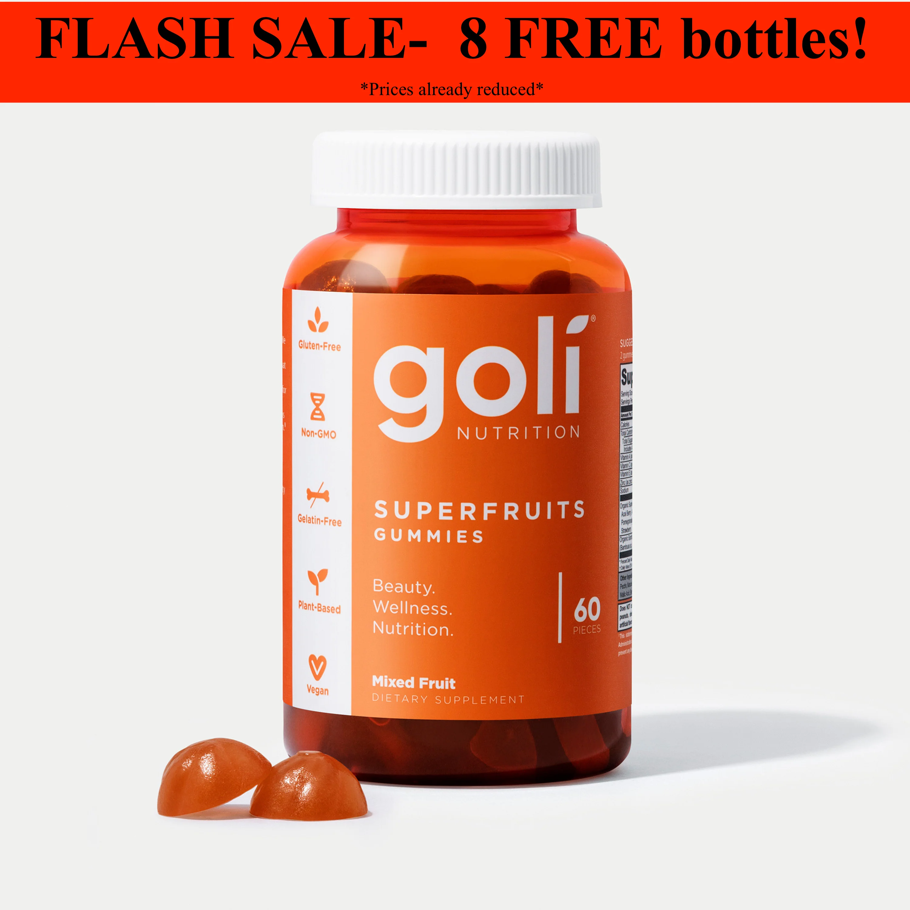 Goli Nutrition Superfruits Gummies  |  Unit = Case of 48 - Image 3