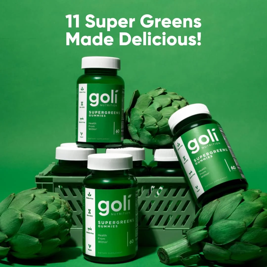 Goli SuperGreen Vitamin Gummy - Essential Vitamins and Minerals - Plant-Based, Vegan, Gluten-Free & Gelatin Free - Image 3