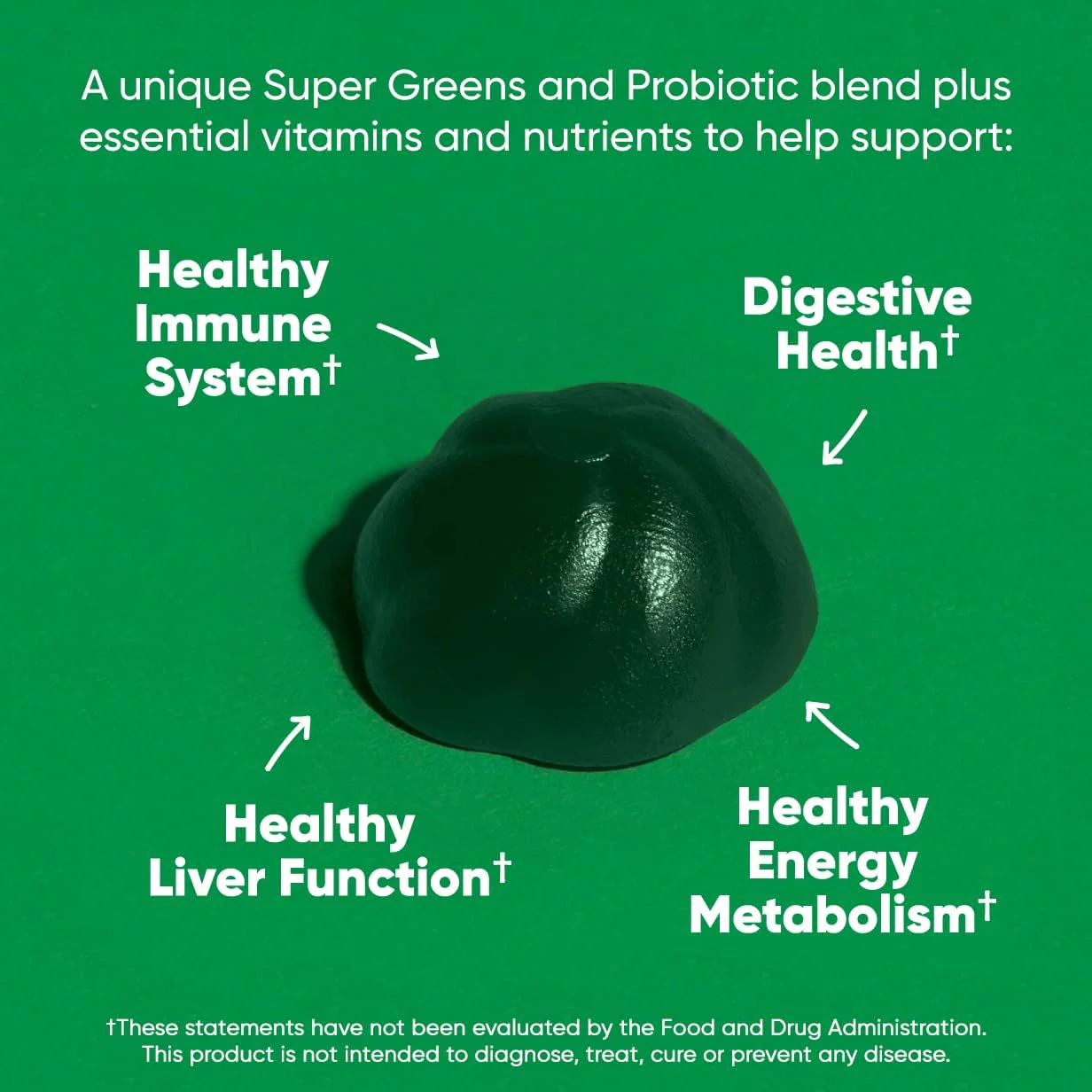 Goli SuperGreen Vitamin Gummy - Essential Vitamins and Minerals - Plant-Based, Vegan, Gluten-Free & Gelatin Free - Image 4