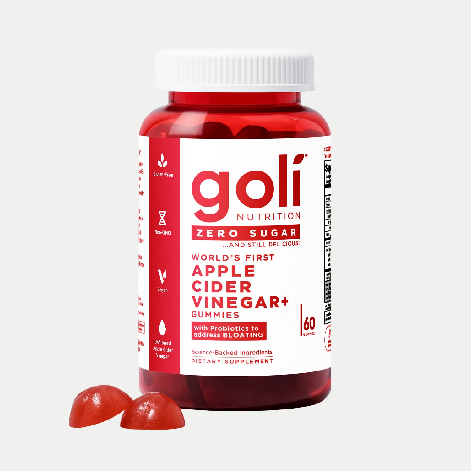 Goli Nutrition Zero Sugar ACV+ Gummies | Unit = Case of 48